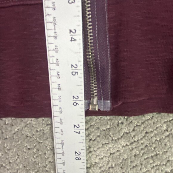 John Varvatos Peace Sign Logo Hoodie Men's Medium Burgundy Full Zip Up - Picture 10 of 13